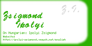 zsigmond ipolyi business card